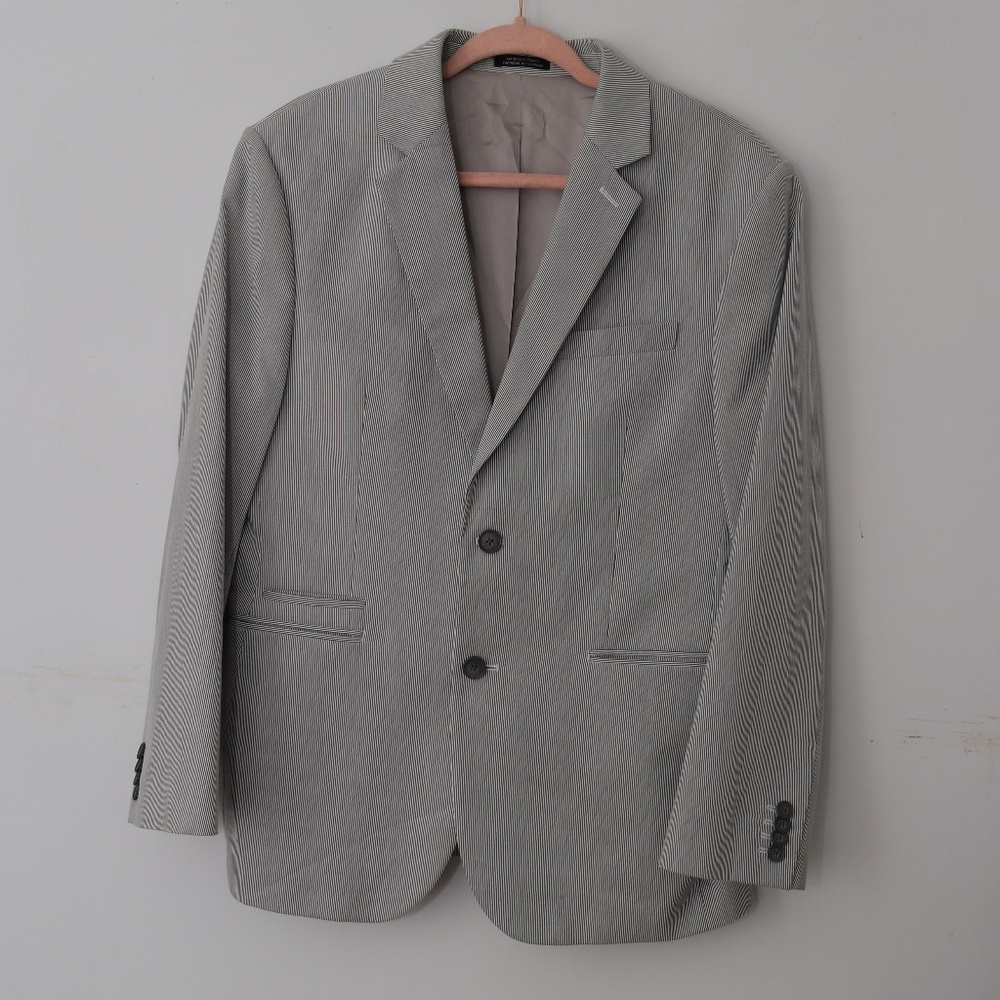 Express Men's Pinstripe Cotton Blazer